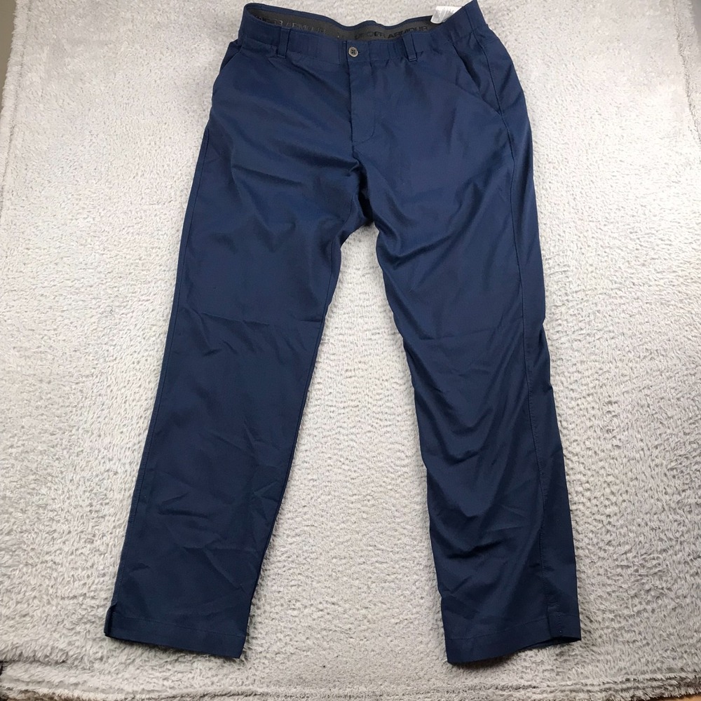Under Armour The Showdown Pants Mens 35 (35x31) Navy Performance Golf Chino